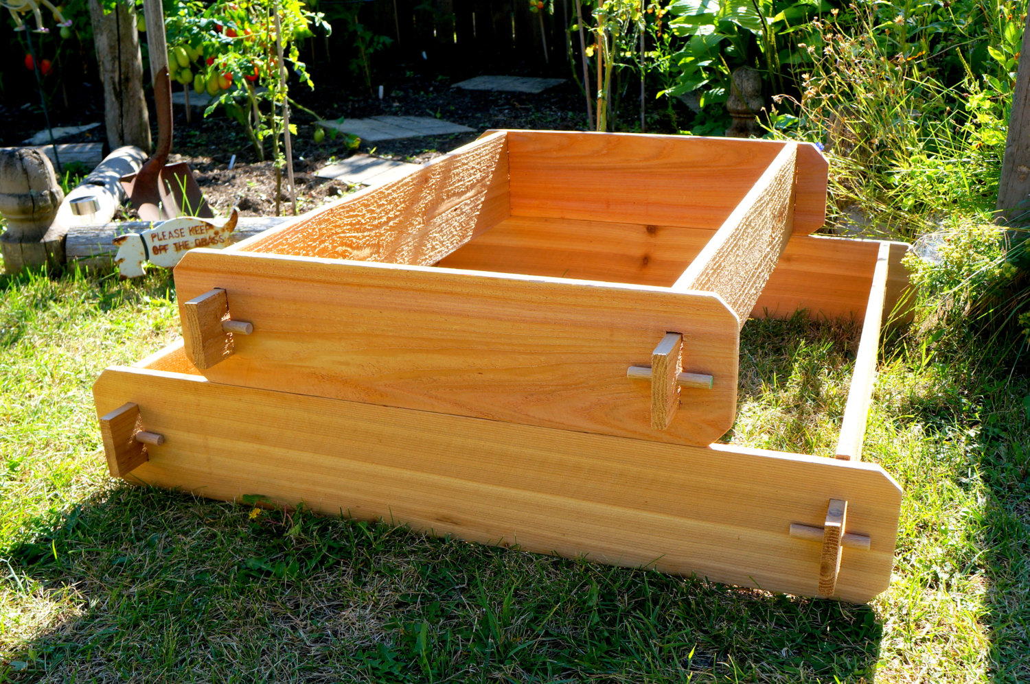 2 Cedar RAISED GARDEN BEDS 3x6 &amp; 6x6 Raised Planters